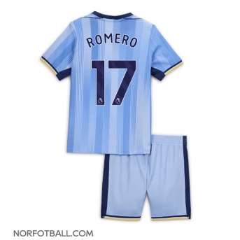Billige Fotballdrakt Tottenham Hotspur Cristian Romero #17 Replika Bortedraktsett Barn 2024-25 Kortermet (med bukser)